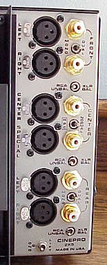 CinePro 2K5 Input Jack Panel